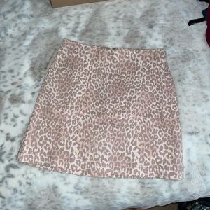 leopard cheetah skirt pink and cream